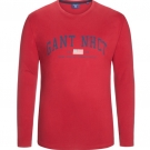 Gant - Softes ,Baumwolljersey' Longsleeve mit Logo-Frontprint, rot 5XL
